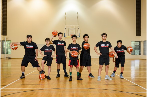 Boys of the school basketball team
